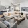 Resident lounge at Prose Columbus apartments in Columbus, GA, featuring a white couch and counter seating.